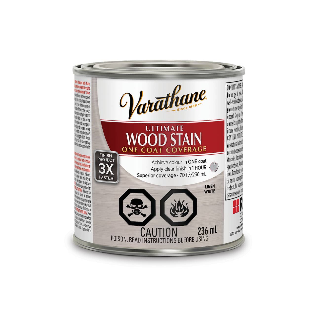 Teinture pour bois blanc lin Ultimate de Varathane, 236 ml